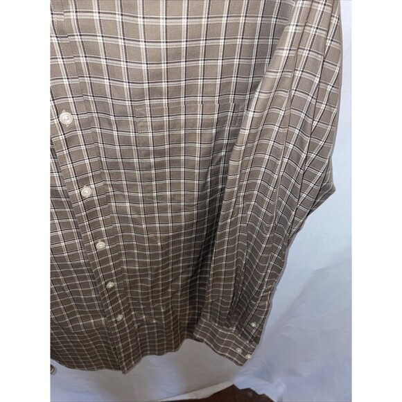 Croft & Barrow Dress Shirt Men’s Size Medium Tan Striped Button Up Long Sleeve - Picture 7 of 12